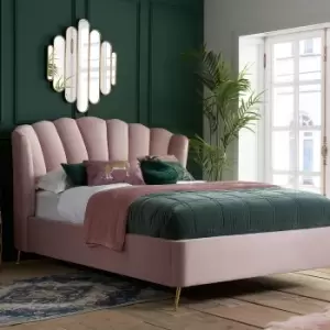 Olivia's Lucy Fabric Ottoman Bed in Pink / Kingsize