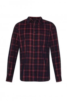 Mens French Connection Corduroy Essentials Shirt Cherry