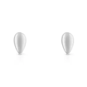 JG Fine Jewellery 9ct White Gold Plain Teardrop Stud Earrings