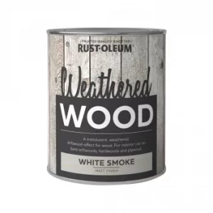 Rust-Oleum Weatherd Wood Paint White Smoke 750ml