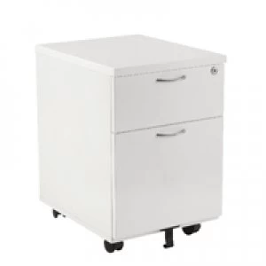 Jemini 2 Drawer White Mobile Pedestal KF74147