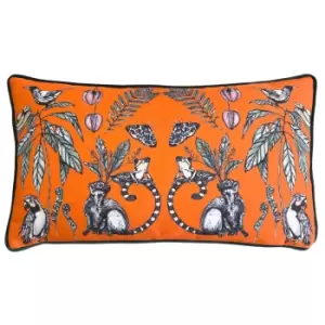 Wild Mirrored Creatures Cushion Orange