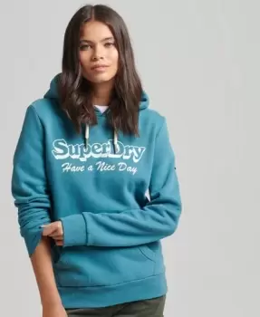 Superdry Womens Travel Hoodie Green / Varsity Green - Size: 16