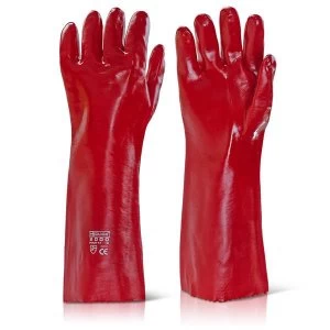 Click2000 PVC Gauntlet Open Cuff 18" Red Ref PVCR18 Pack 50 Up to