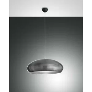 Fabas Luce Lodge Dome Pendant Ceiling Lights Dark Gray Glass, E27