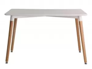 LPD Fraser White 120cm Dining Table Flat Packed