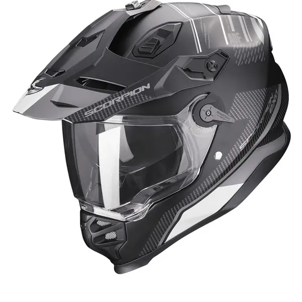 Scorpion ADF-9000 Air Desert Matt Black-Silver Adventure Helmet S