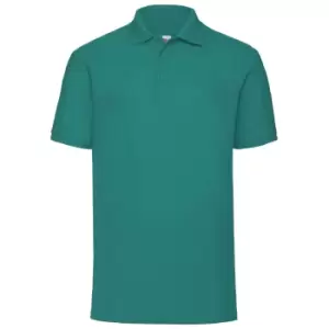 Fruit Of The Loom Mens 65/35 Pique Short Sleeve Polo Shirt (S) (Emerald)