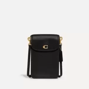 Coach Polished C Phone Leather Crossbody Bag