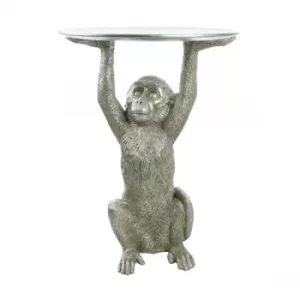 Monkey Table Silver Effect 52.5cm