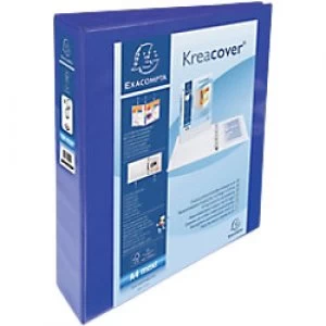 Exacompta Presentation Ring Binder Polypropylene A4 4 ring 50 mm Blue