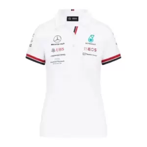 2022 Mercedes Polo Shirt (White) - Womens