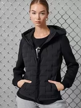 Superdry Storm Sonic Luxe Hybrid Jacket - Black, Size 10, Women