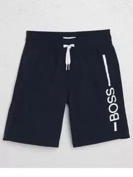 BOSS Boys Logo Swim Shorts - Navy, Size Age: 6 Years