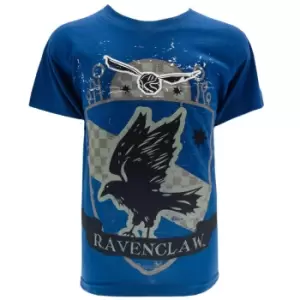 Harry Potter Childrens/Kids Ravenclaw T-Shirt (11-12 Years) (Blue/Black/Cream)