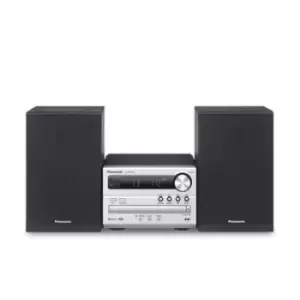 Panasonic SC-PM254EG-S Audio system Bluetooth, CD, DAB+, FM, USB, 2 x 10 W Black, Silver