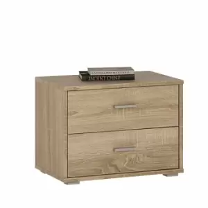 Belgravia 2 Drawer Low Chest of Drawers Sonama Oak, Oak