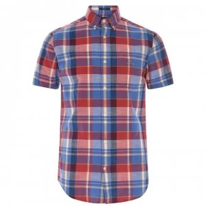 Gant Gant Short Sleeve Madras Shirt - Red 658