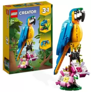 LEGO Creator 3 in 1 Exotic Parrot Animals Building Toy 31136