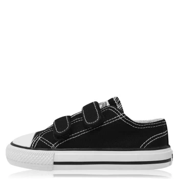 SoulCal Canvas Hook and Loop Tape Shoe Infants - Black/White