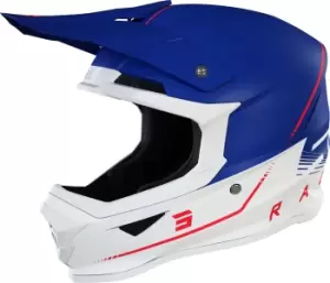 Shot Furious Raw 3.0 Motocross Helmet, white-red-blue, Size XL, white-red-blue, Size XL