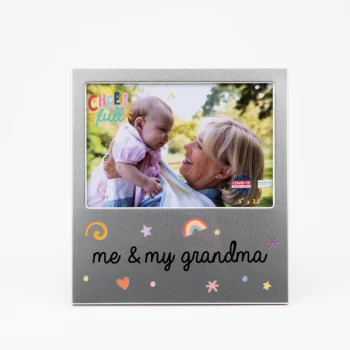 5" x 3.5" Cheerful Aluminium Photo Frame - Me & My Grandma