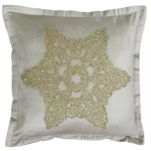 Wonderland Snowflake Cushion Champagne