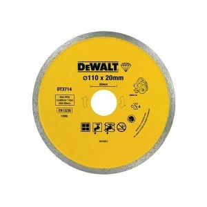 DEWALT DT3714 Diamond Tile Blade 110 x 20mm