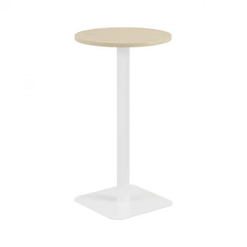 Contract 600MM High Table - Maple Top and White Base