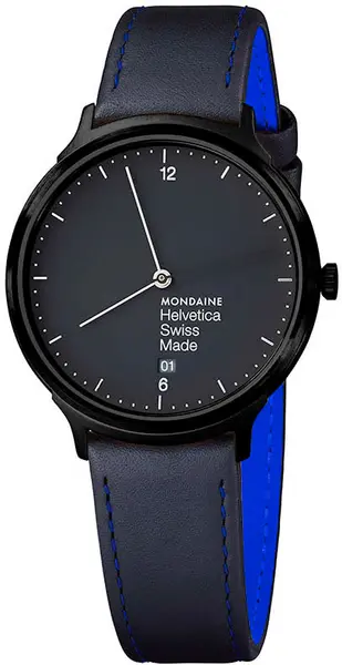 Mondaine Watch Helvetica No1 Light 38 - Black MD-239