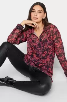 Tall Blurred Floral Print Shirt