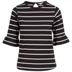 Trespass Womens/Ladies Hokku Contrast Striped T-Shirt (XXS) (Black/White)