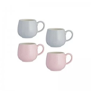 Mason Cash Set of 4 Embossed Mugs