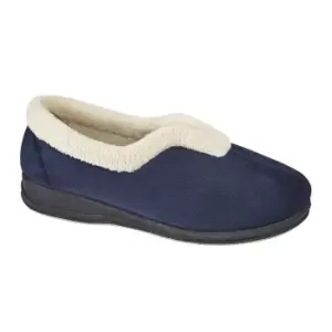 Sleepers Womens/Ladies Olivia V Throat Memory Foam Slippers (7 UK) (Navy)