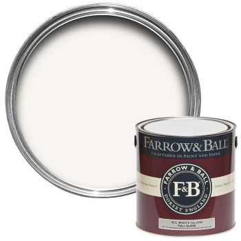 Farrow & Ball Full Gloss Paint All White - 2.5L