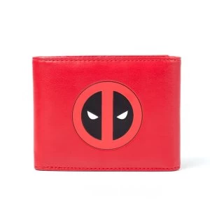 Marvel Comics - Deadpool Face Mens Tri-Fold Style Wallet - Red/Black