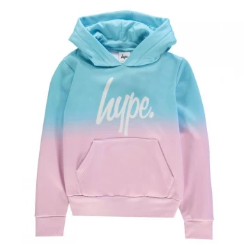 Hype Pink Blue Fade Kids Pullover Hoodie - Pink/Blue