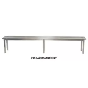 Slingsby Aqua Mezzo Freestanding Changing Room Bench - Stainless Steel 3000mm Wi