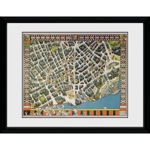 Transport For London Stylised Map 12" x 16" Framed Collector Print