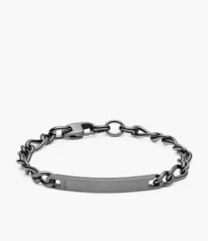 Fossil Men ID Smoke Stainless Steel Bracelet