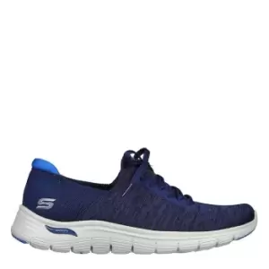 Skechers Sock Knit Fixed Lace Slip-On - Blue