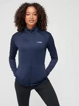 adidas Womens Mountain Full Zip Fleece - Navy, Size S, Women