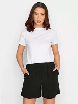 Long Tall Sally Black Linen Shorts, Black, Size 14, Women