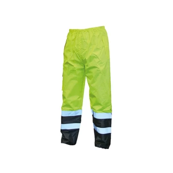 Scan SCAWWHVMTMYB Hi-Vis Yellow/Black Motorway Trousers - M (36in)