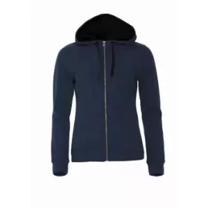 Clique Womens/Ladies Classic Full Zip Hoodie (XL) (Dark Navy)