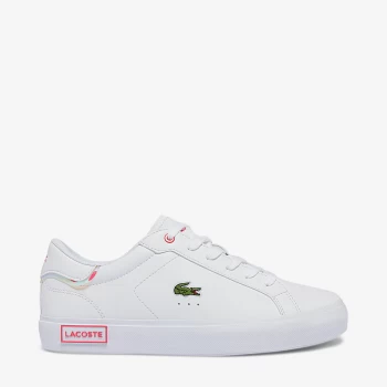 Lacoste Junior Powercourt Trainers - White/Pink - UK 3 Kids