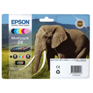 Epson Elephant 24 Black And Colour Ink Cartridge