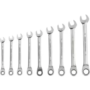 Kennedy-Pro Metric Ratchet Combination Spanner Set, 10 to 19mm, Set of 9