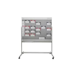 EICHNER Planning board, mobile, HxWxD 1945 x 1550 x 640 mm, light grey