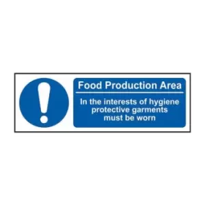 This is A Food Production Area in The Interests of Hygiene - RPVC (300 x 100mm)